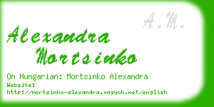 alexandra mortsinko business card